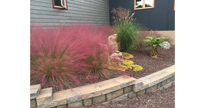 Retaining wall to even out landscaping bed