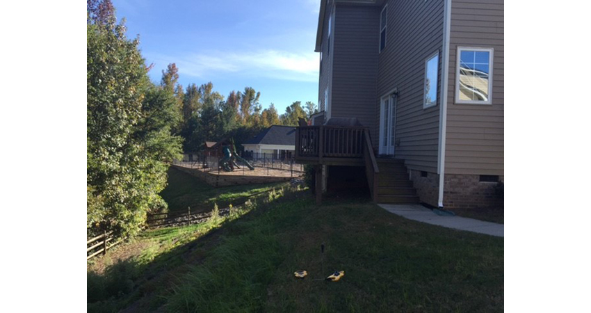 Hillside Oasis Before Landscaping