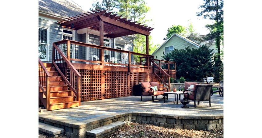 Lake Wylie Patio and Deck after completion