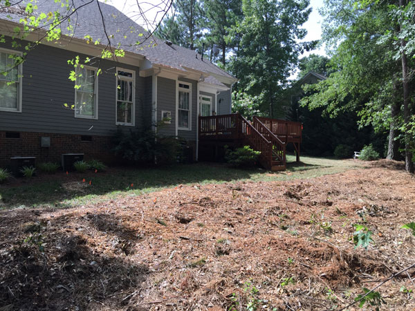 Backyard prior to Patio installation by Benton Outdoor Living