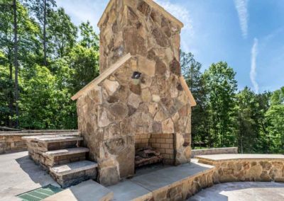 Stone Fireplace built by Benton Outdoor Living
