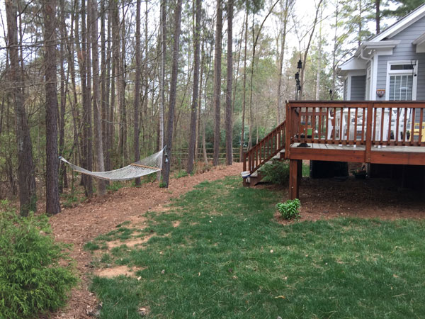 Lake Wylie Backyard before transformation