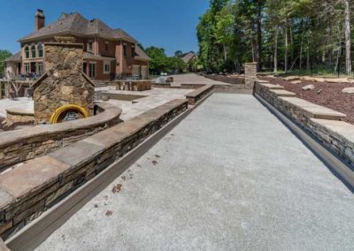 Bocce Court installed by Benton Outdoor Living in a Charlotte Area Home