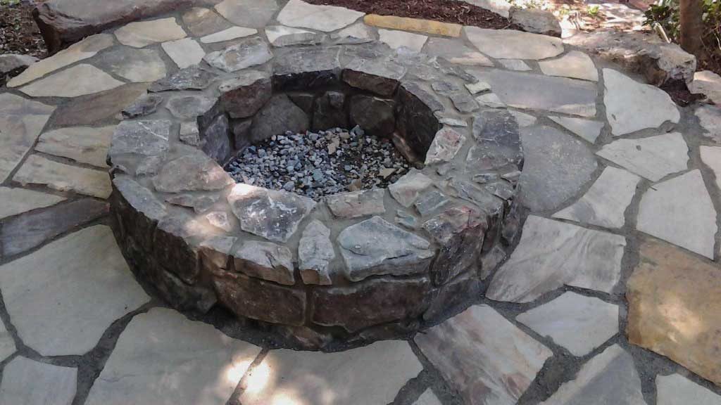 Fire Pit built in Charlotte by Benton Outdoor Living.