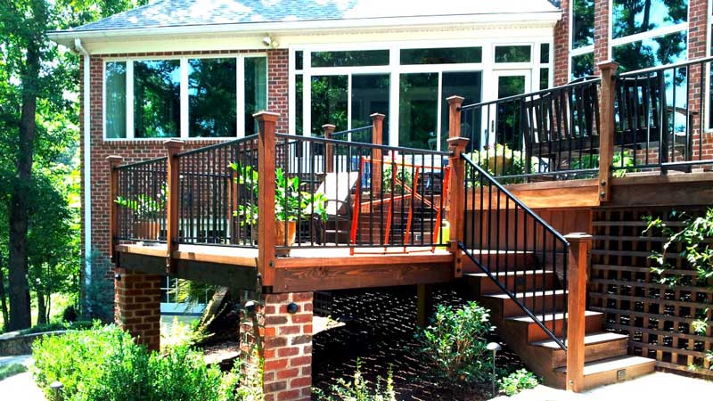 Deck built by Benton Outdoor Living for House in Charlotte, NC