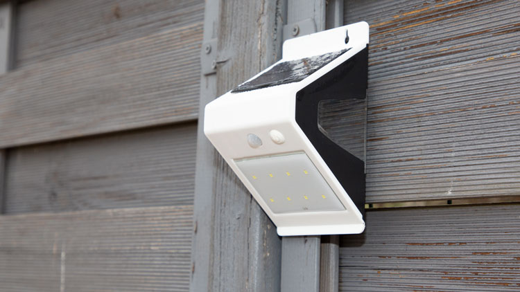 A solar powered security light